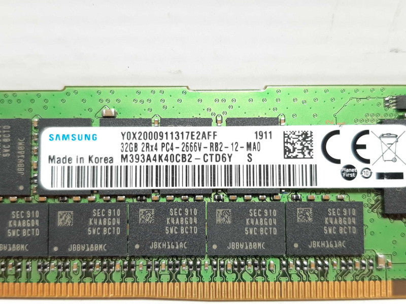 1x SAMSUNG 32GB 2Rx4 PC4-2666V-RB2-12-MA0 DDR4 Server RAM  +