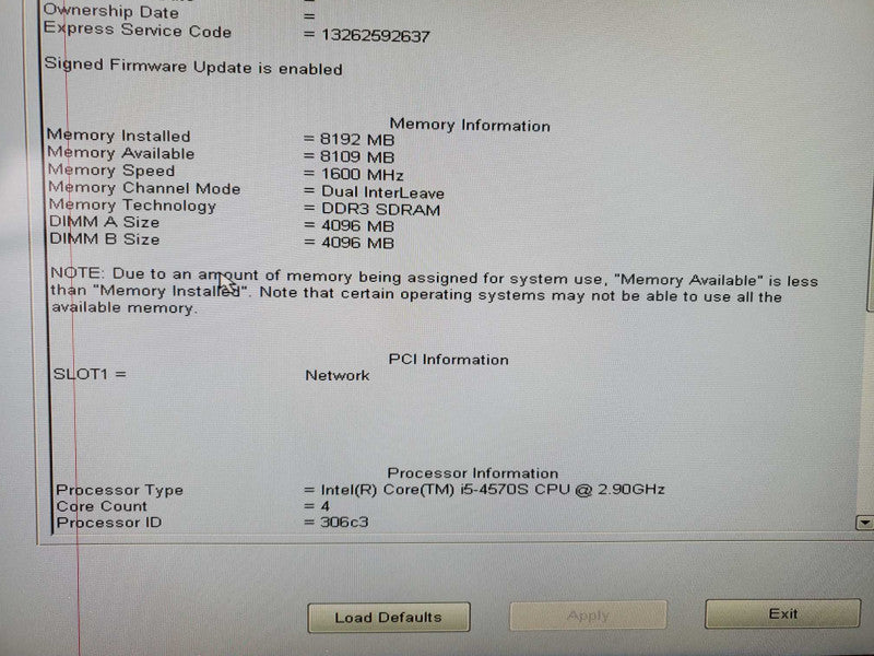 Dell Optiplex 9020 All-in-One Intel Core i5-4570S @ 2.90Ghz 8GB 250GB SSD )