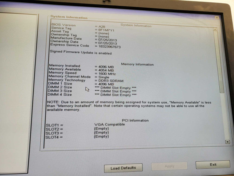 Dell Precision T1650 Xeon E3-1240 v2 @ 3.40GHz 4GB RAM No HDD No GPU )
