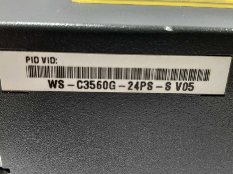 Cisco WS-C3560G-24PS-S â¢ 24-Port PoE 3560G Gigabit Switch, FACTORY RESET, ~