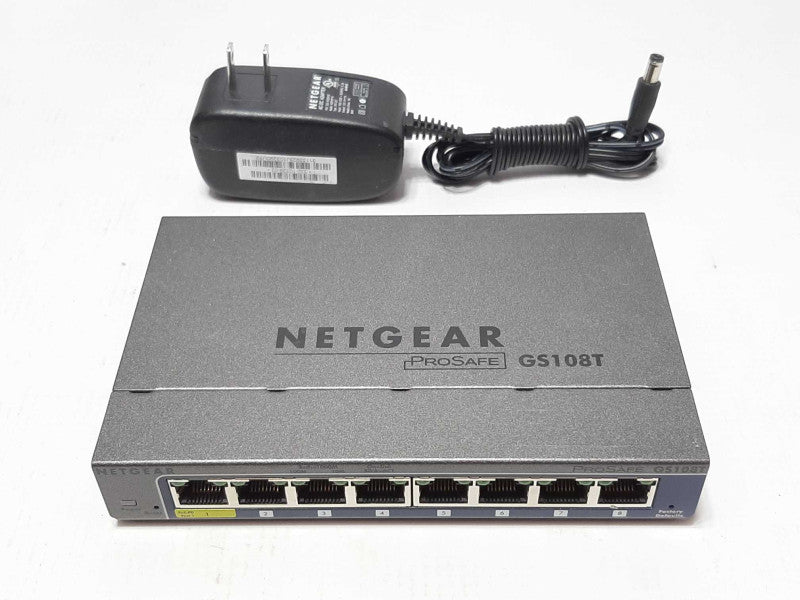 NetGear ProSafe GS108T V2H1 8-Port Gigabit Ethernet Switch +