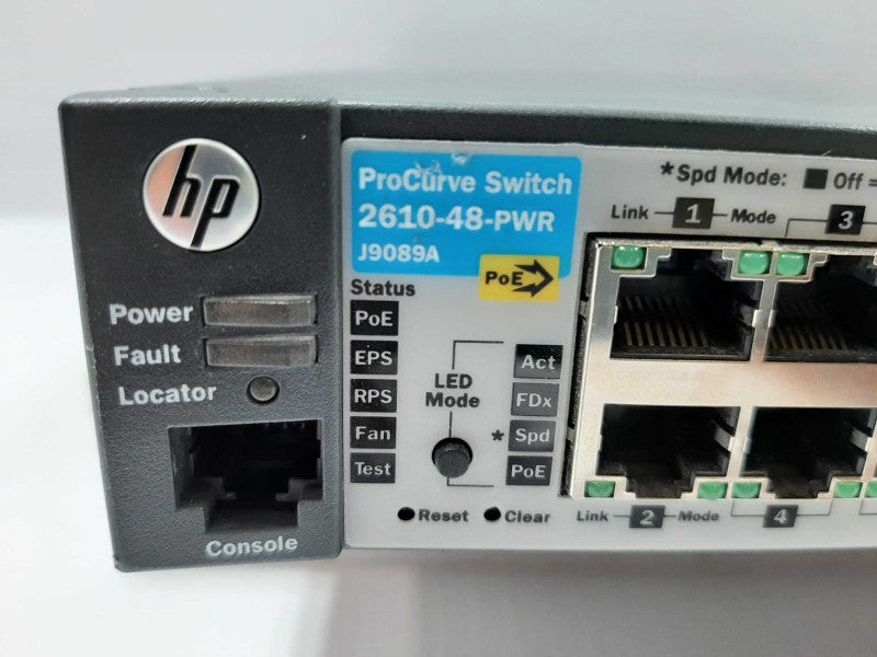 HP ProCurve J9089A 2610-48-PWR Switch 48 Port FE PoE 2 T/SFP 1G Network Switch ~