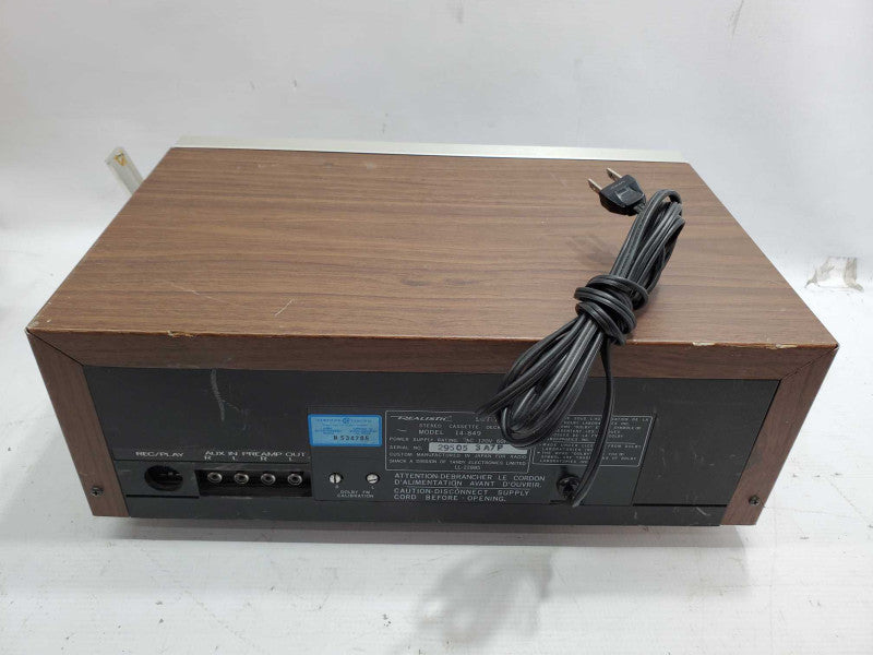Realistic SCT-11 Stereo Cassette Deck |