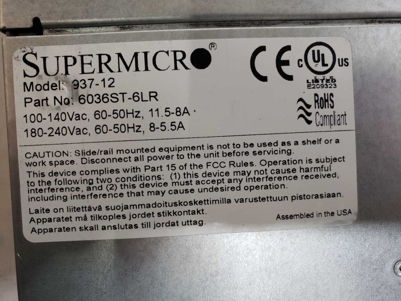 SUPERMICRO 937-12 3U Servers/Desktop Case [