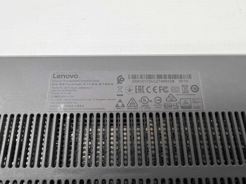 Lenovo Thunderbolt3 Graphics Dock Model DBB9005L1 with Nvidia GTX 1050 4GB -