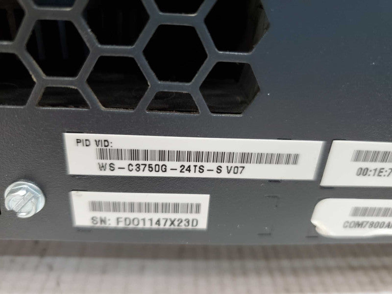 Cisco 3750G Series 24 Port Gigabit Switch, WS-C3750G-24T-S _ Reset )