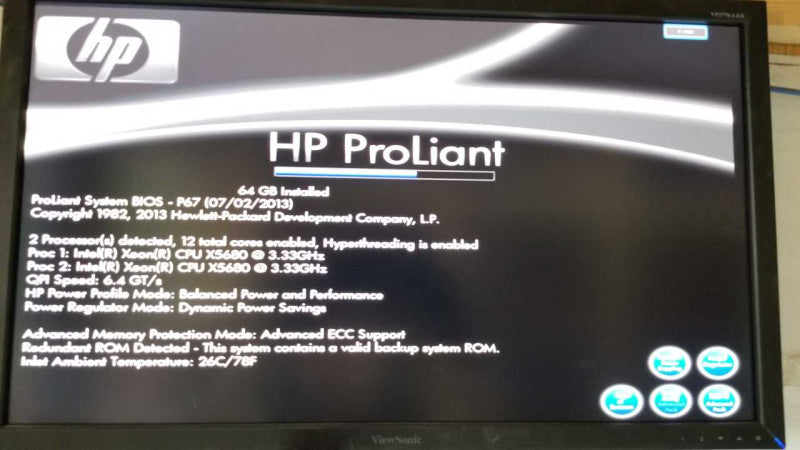 HP Proliant DL380 G7 2x Xeon X5680 @ 3.33ghz / 64gb ram / P410i Ctrl #