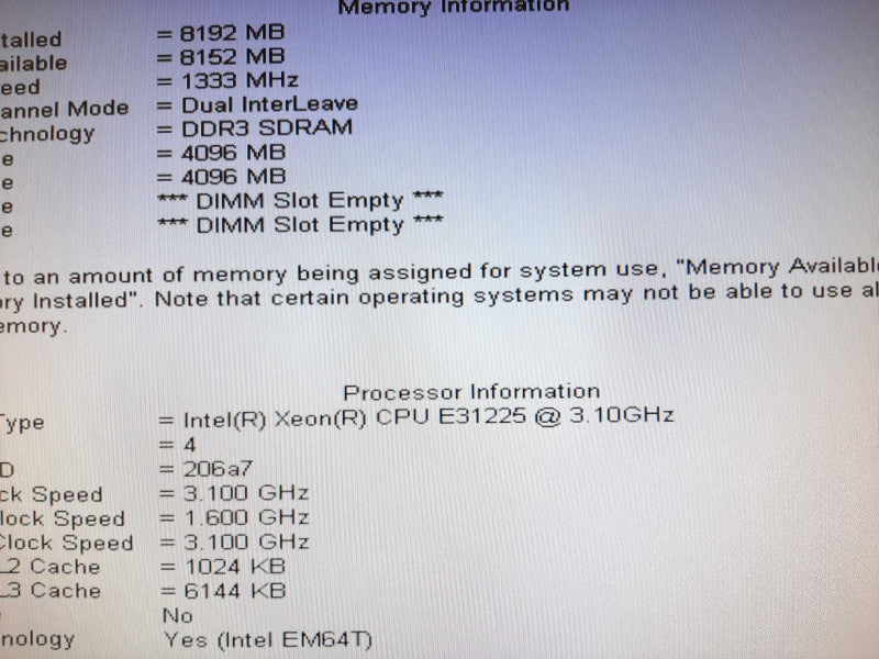 DELL Precision T1600 Xeon E3-1225 3.1GHz QC/8GB, Quadro 600, NO HDDs ~