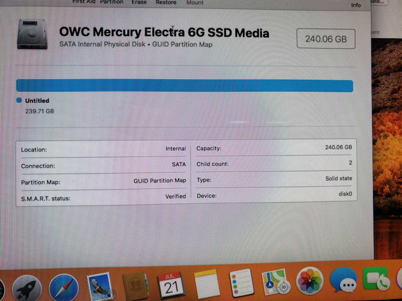 APPLE iMAC 21.5 inch 2011 Core i5 2.7GHz 20GB DDR3 AMD Radeon HD 6770M 240GB [