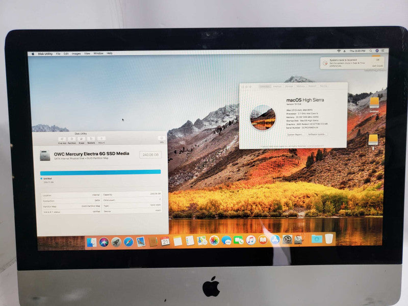 APPLE iMAC 21.5 inch 2011 Core i5 2.7GHz 20GB DDR3 AMD Radeon HD 6770M 240GB [