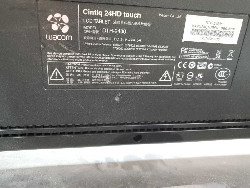 Wacom Cintiq 24HD 24\\" Touch Creative Display DTH2400 )