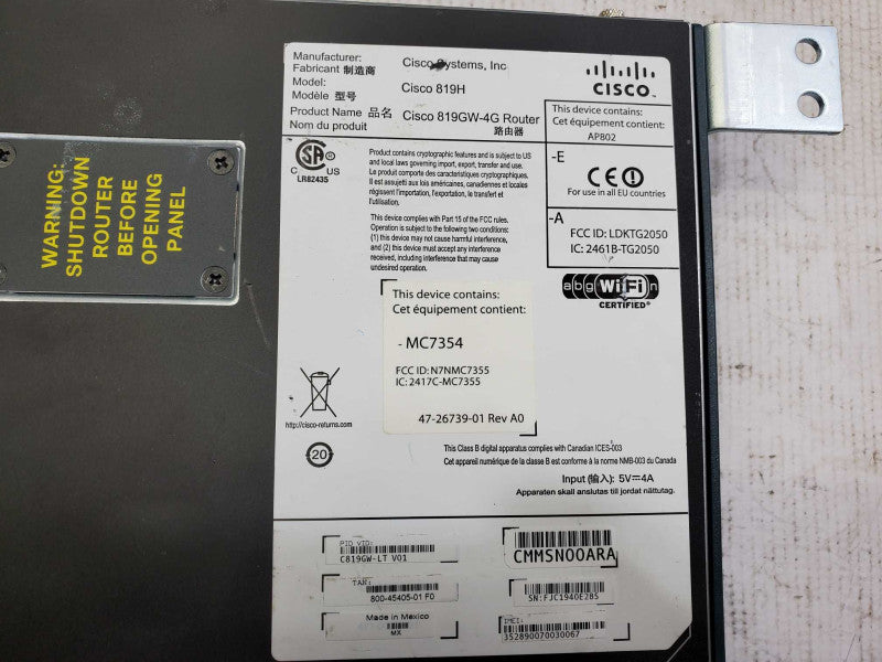 Cisco 819GW-4G Router 819H  )