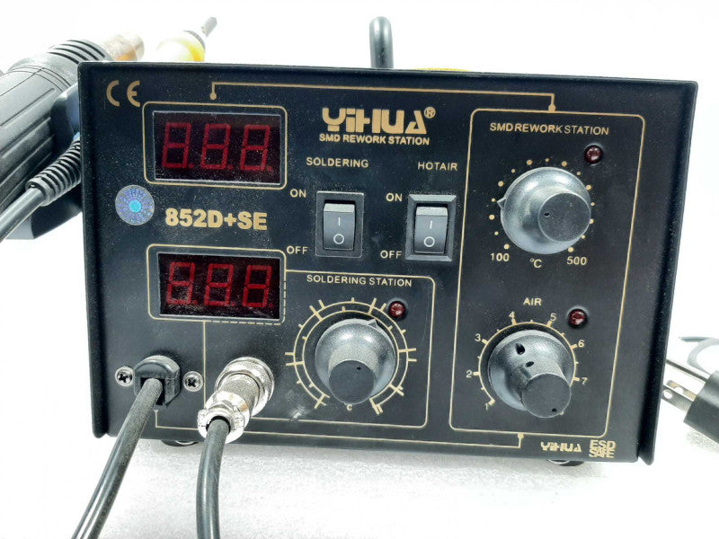 YIHUA 852D+SE SMD ESD Safe 2 in 1 Soldering Iron Hot Air Rework Station Â°C ~