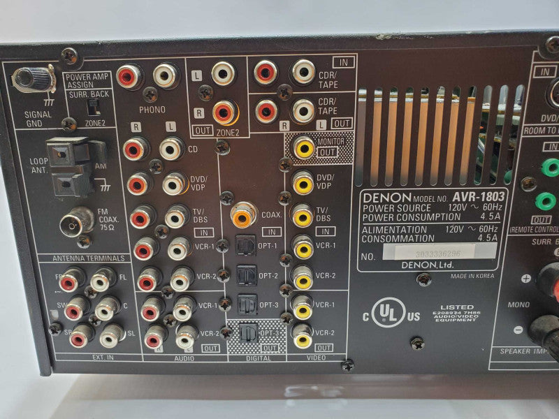 Denon AVR 1803 110 Watt AV Surround Stereo Receiver (