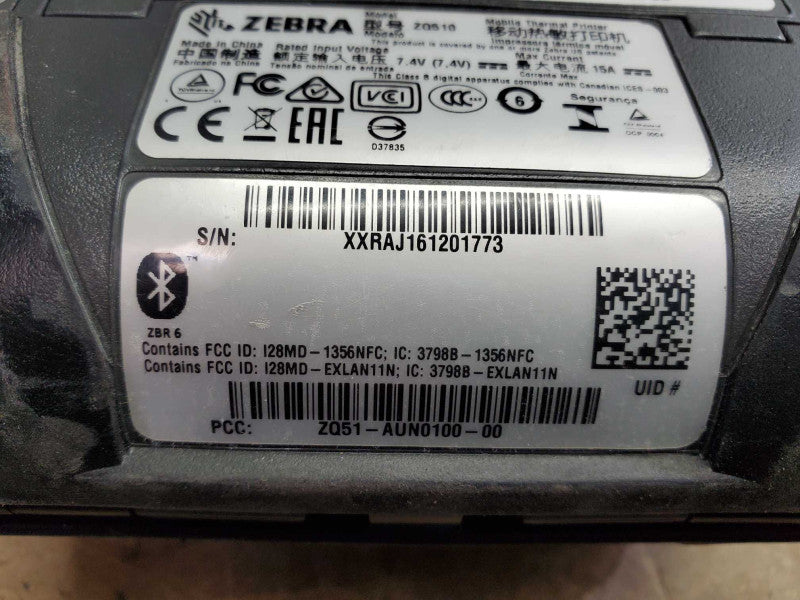 Zebra ZQ510 3\\" Mobile Direct Thermal Receipt and Label Printer )