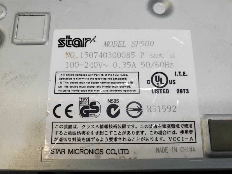 STAR SP500 Dot Matrix POS Printer _ Power on tested  )