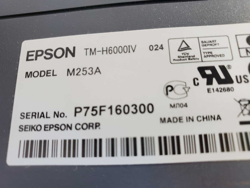 Epson TM-H6000IV M253A POS Compact Thermal Printer w/ Power supply & cable )