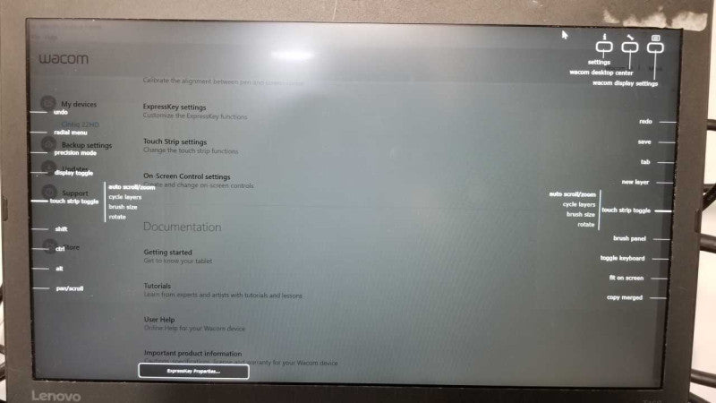 Wacom LCD Tablet DTK-2200 22\\" Drawing Tablet Pen Display LCD  #