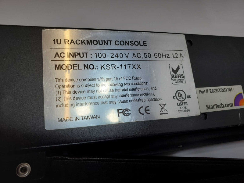 Startech KSR-117xx 1u Rackmount Console (