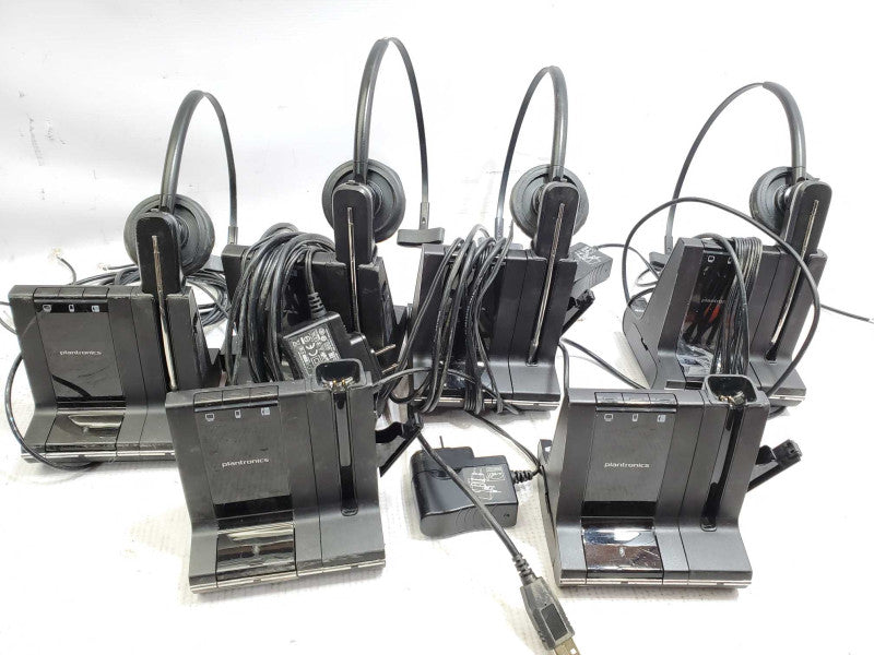 Lof of 6xPlantronics WO2 Charging Base & 4x Headset )
