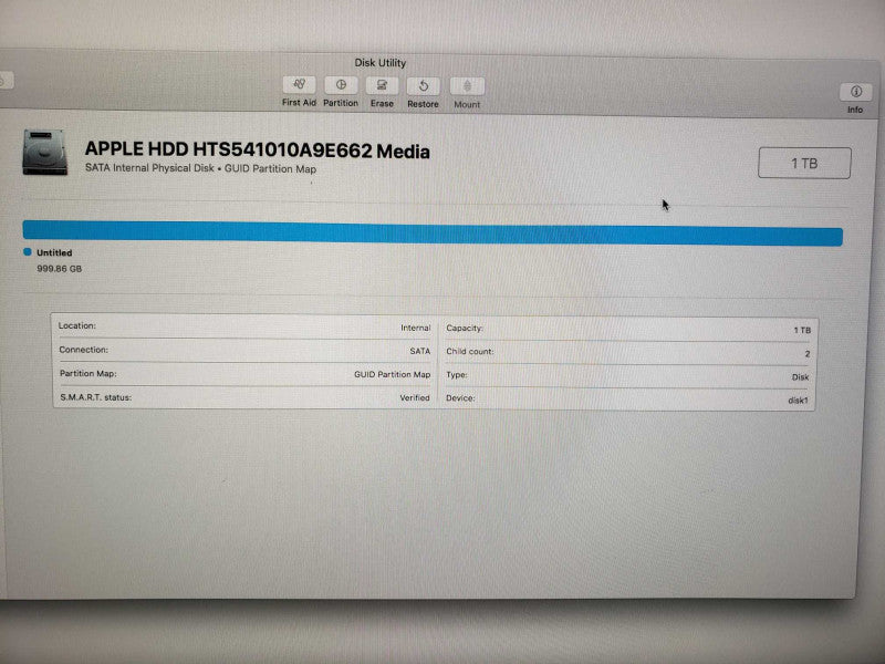 APPLE Mac Mini Late 2014 Core i5 2.8GHz 8GB DDR3 Intel Iris 120GB SSD 1TB HDD [