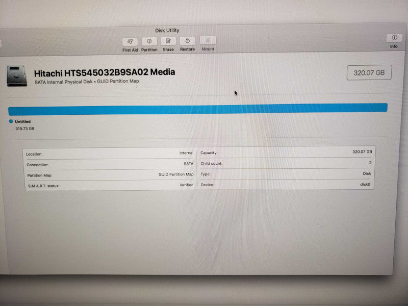 APPLE Mac Mini Mid2010 Core 2 2.4 GHz 2GB DDR3 GeForce 320M 320G HDD [