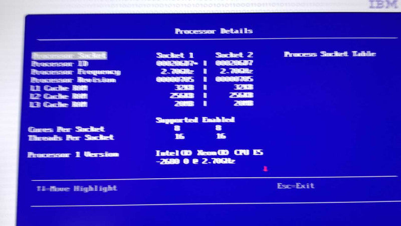 IBM System M3650 X4 2x Xeon E5-2680 @ 2.70ghz / 16gb ram / see notes #