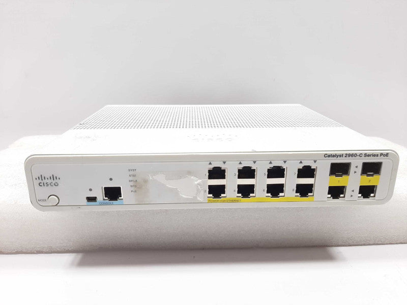 CISCO WS-C2960C-8PC-L - 8-Port 10/100 2x Gigabit PoE Series, FACTORY RESET ~