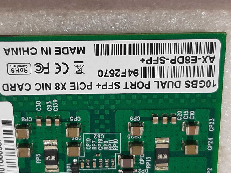 Axiom AX-E8DP-SFP+ 10Gbs Dual Port SFP+ PCIE X8 NIC Card ~