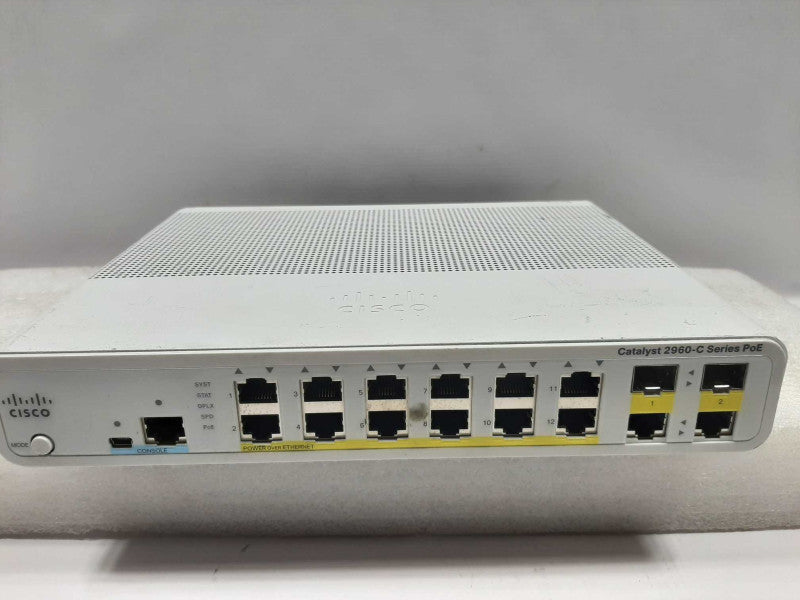 Cisco Catalyst WS-C2960C-12PC-L V04 12-Port PoE Switch Cisco 2960C-12PC-L FACTORY RESET ~