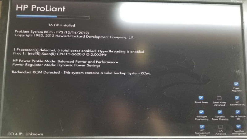 HP Proliant workstation Xeon E5-2620 @ 2.00ghz / 16gb ram / P420i ctrl #