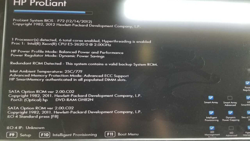 HP Proliant workstation Xeon E5-2620 @ 2.00ghz / 16gb ram / P420i ctrl #