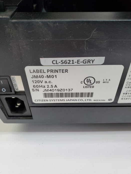 Citizen CL-S621 JM40-M01 Black Thermal Network Label Printer )