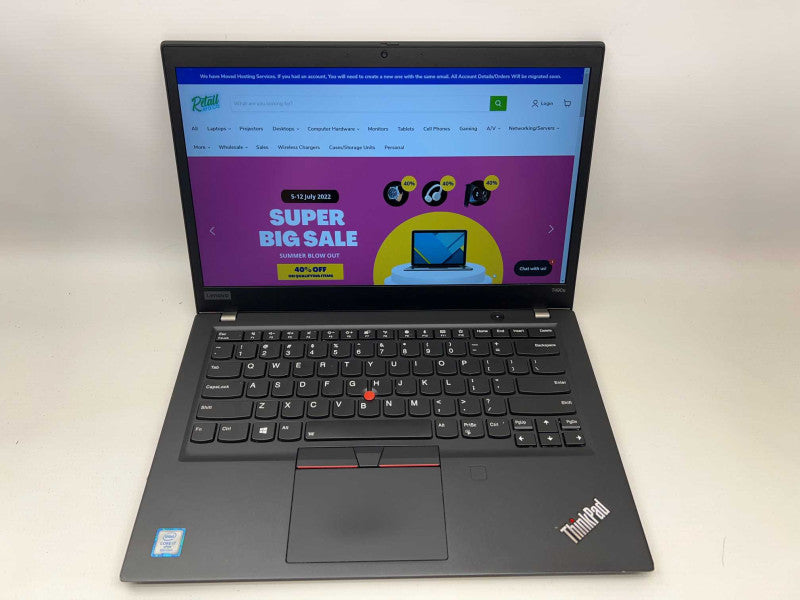 Lenovo T490s with i7-8665U CPU 32GB RAM & 256GB NVME SSD  -