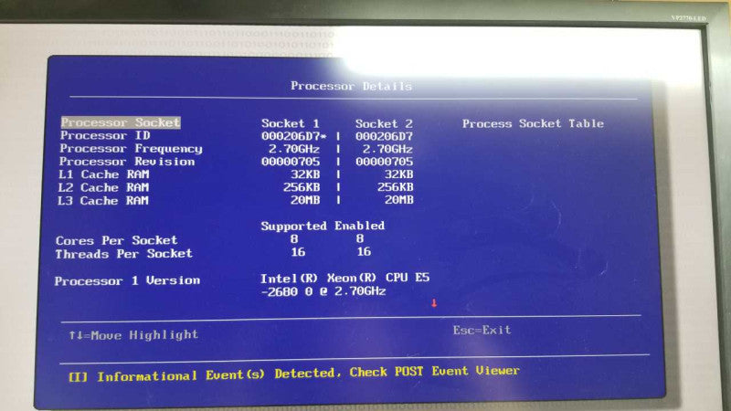 IBM system x4 2x Xeon E5-2680 @ 2.70ghz / 16gb ram / L3-25436-03A ctrl #