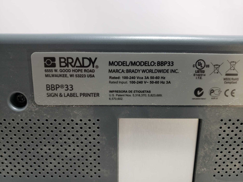 BRADY BBP 33 Sign & Label Printer in Box with Power and Data Cable [