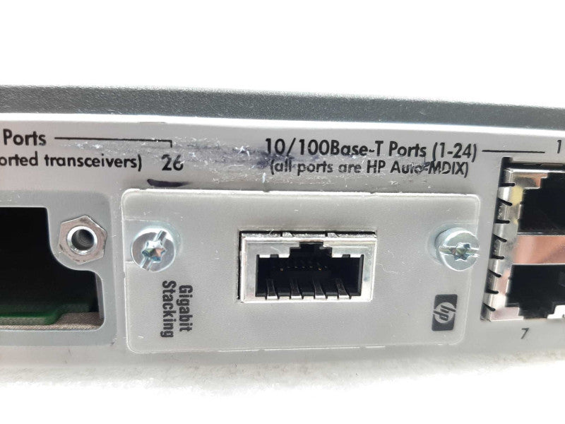 HP ProCurve Switch 2524 J4813A 24 ports w/ Gigabit Stacking Module ~
