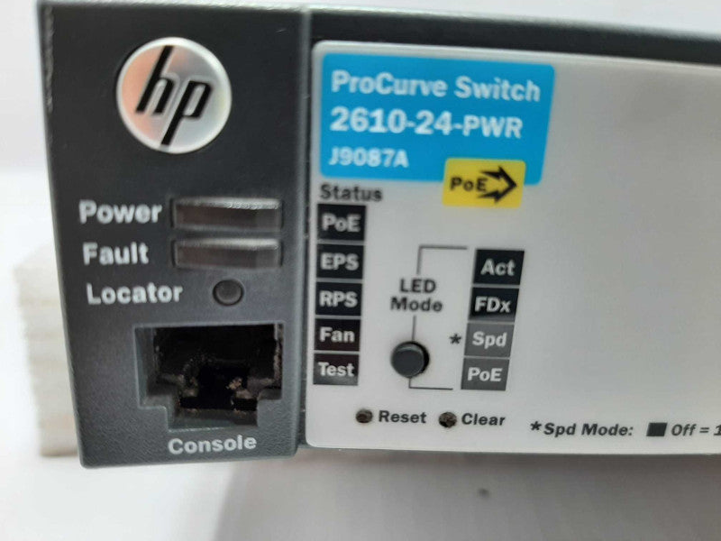 HP ProCurve 2610-24-PwR J9087A 24 Port Fast PoE Ethernet Switch ~
