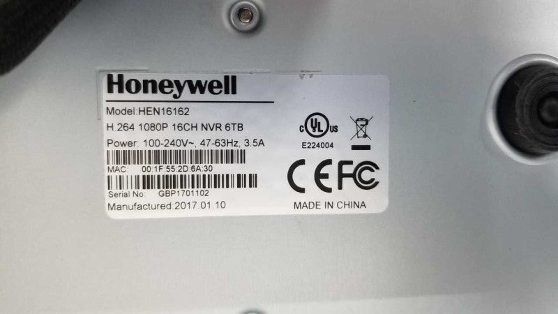 Honeywell Performance Series 16-Channel 5MP PoE NVR HEN16162 #