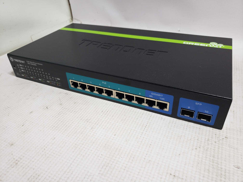 TRENDnet TPE-1020WS 10-Port Gigabit Web Smart PoE+ Switch 2 Shared SFP Slot [