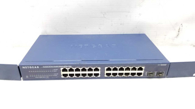 Netgear ProSafe 24 port gigabit switch W/ Fiber slots JGS524F V1 #