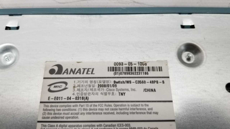 CISCO Catalyst 3560 series switch PoE-48 WS-C3560-48PS-S / FACTORY RESET #