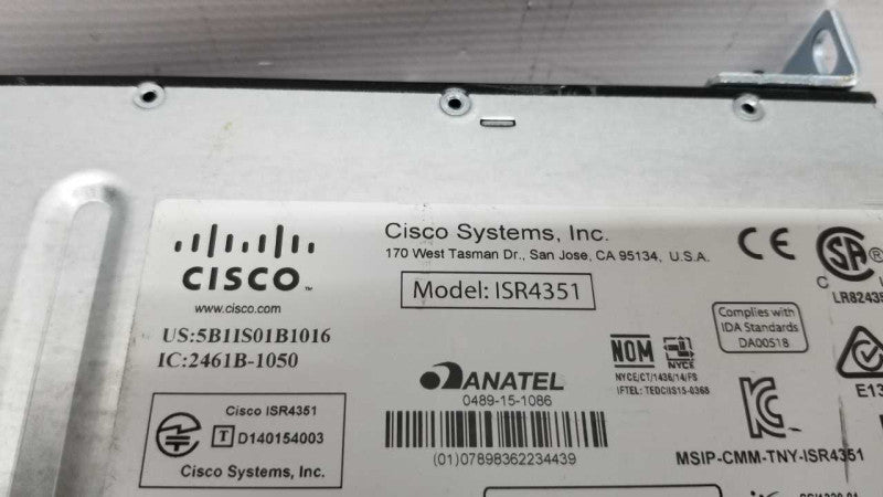CISCO ISR4351 integrated service router / no modules as shown / FACTORY RESET #