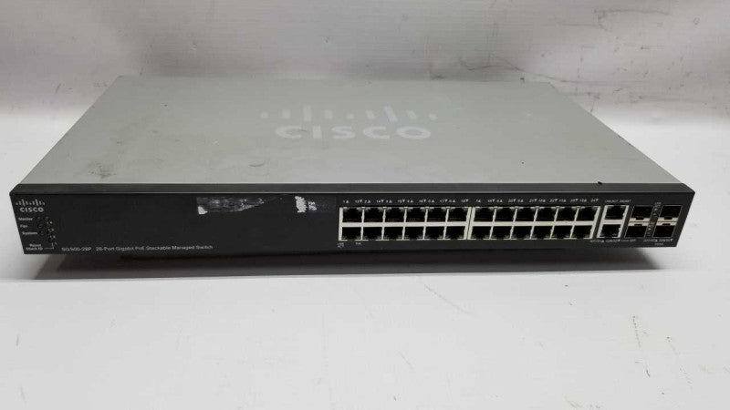 Cisco SG500-28P 28-PORT GIGABIT PoE STACKABLE MANAGED SWITCH #