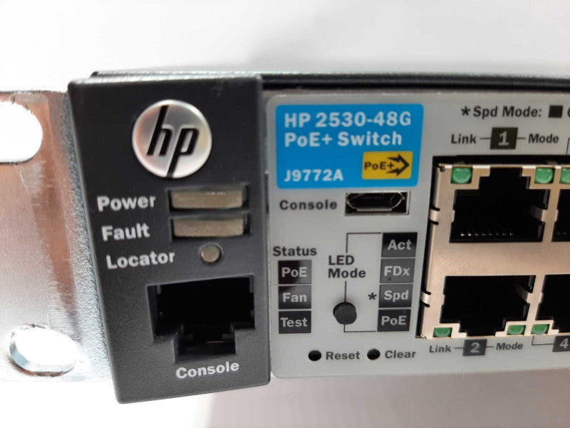 HP J9772A 2530-48G-PoE+ Switch 48-Port 10/100/1000 PoE+ 4-GE SFP+ ~