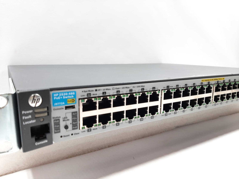 HP J9772A 2530-48G-PoE+ Switch 48-Port 10/100/1000 PoE+ 4-GE SFP+. ~