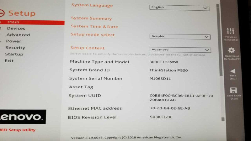 Lenovo Thinkserver P520 Xeon W2133 @ 3.60ghz / no ram / P4000 GPU #