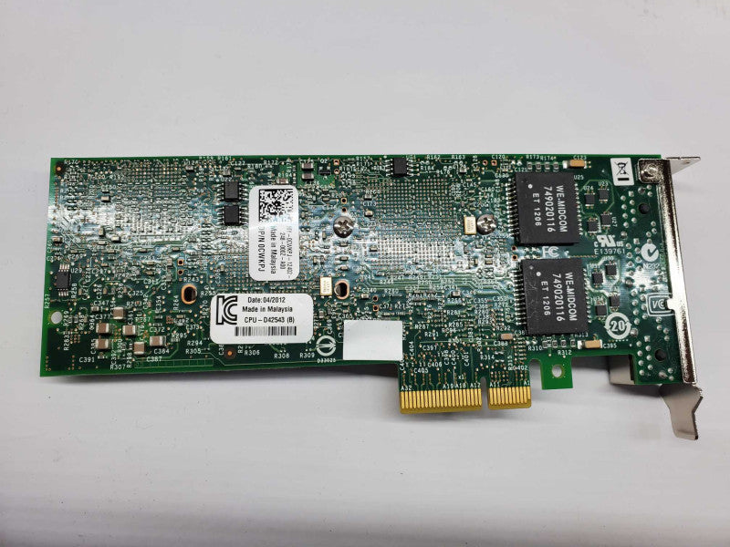 Dell 0CWKPJ CWKPJ Pro/1000 Quad Port Gigabit PCIe Server Adapter Low-Profile )