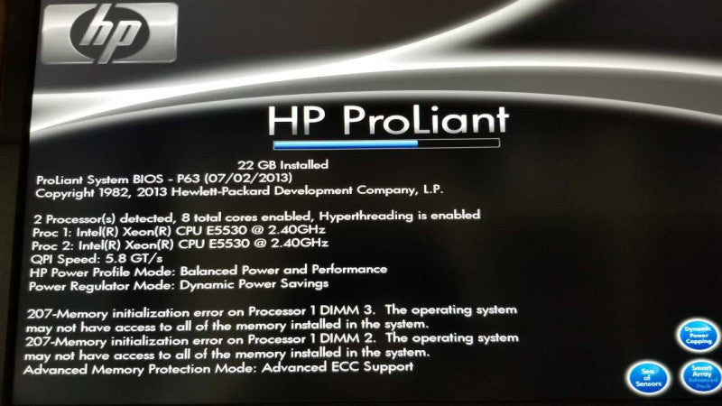 HP G6 workstation 2x xeon E5530 @ 2.40ghz / 22gb ram / P410i Ctrl #