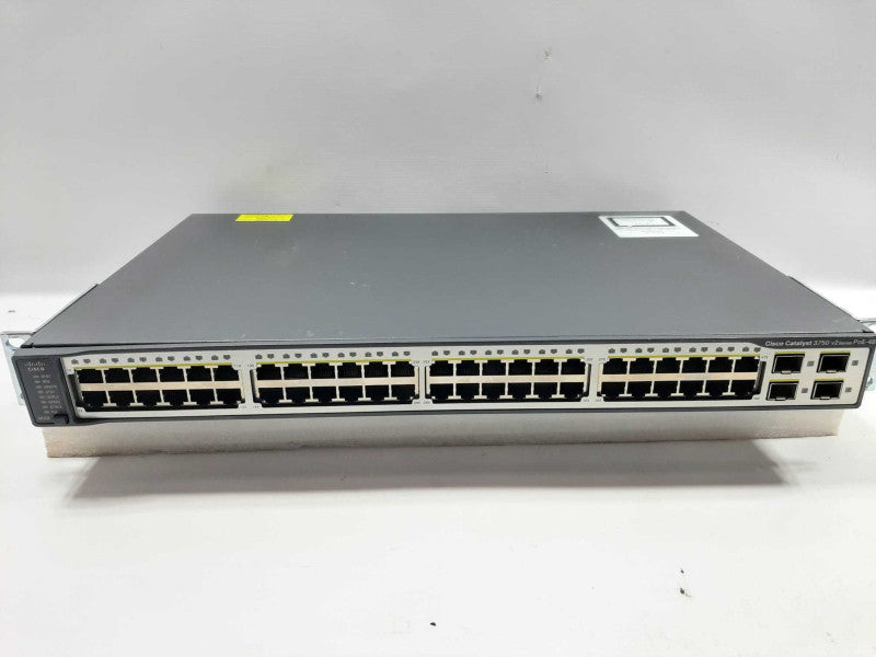 Cisco WS-C3750V2-48PS-S 48 Port PoE Switch, FACTORY RESET ~